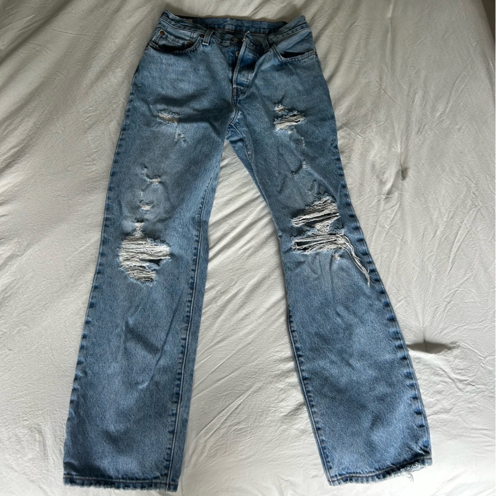 Levi's Women's 501 Distressed Jeans
